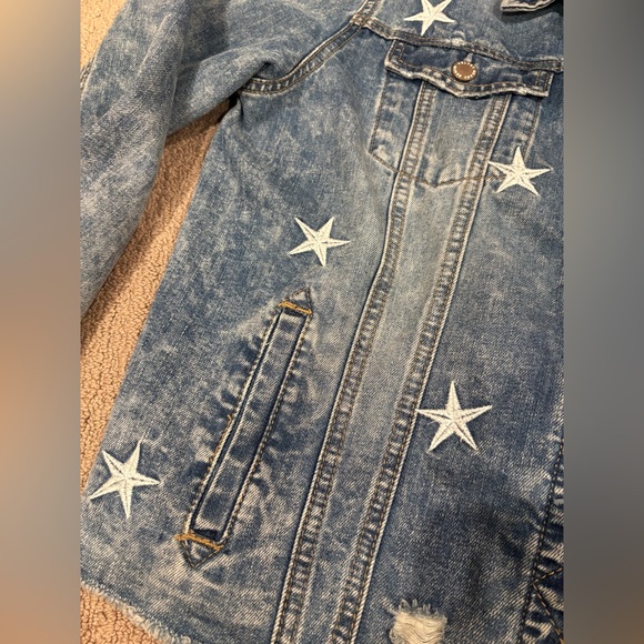Velvet Heart Blue Denim Jacket with Star Detail - Picture 3 of 4